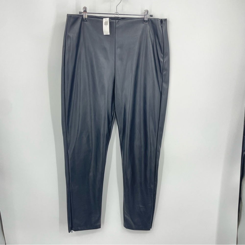 NWT Old Navy extra high rise Skinny faux leather Sz 14 black